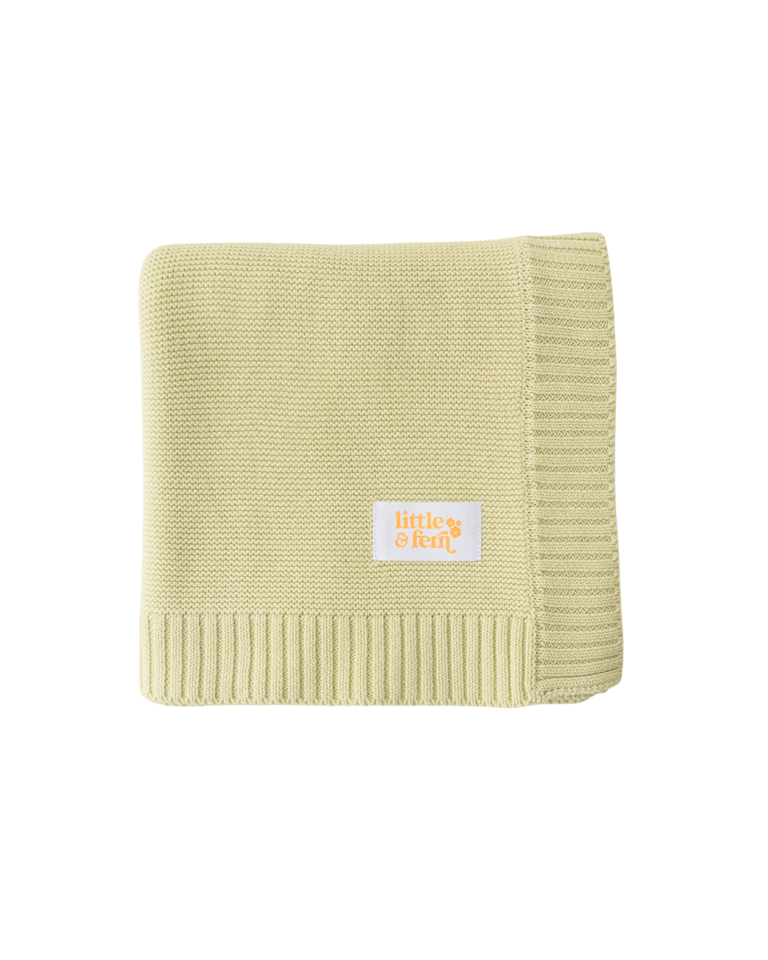 Heirloom Border Knit Blanket | Matcha