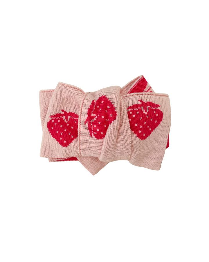 Knitted Oversized Topknot | Strawberries