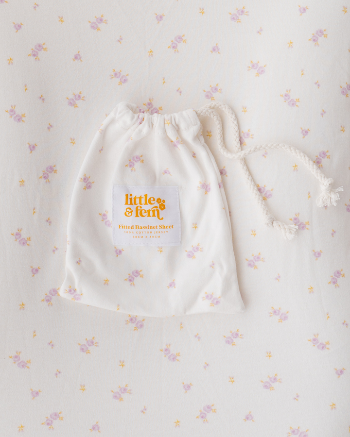 Bassinet Sheet | Lilac Meadow