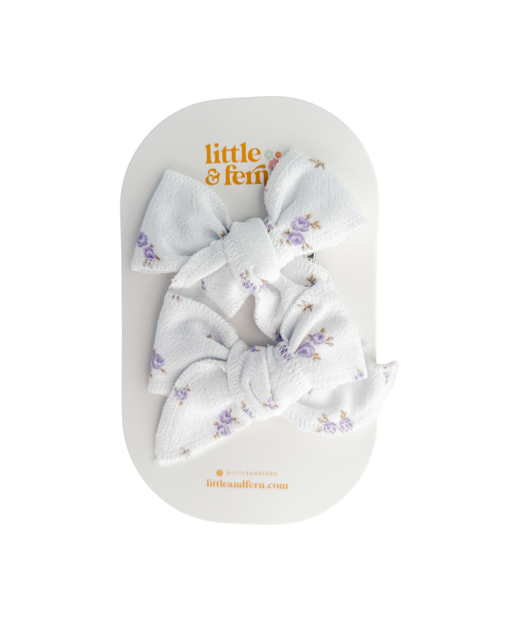 Twin Bow Clips | Lilac Meadow