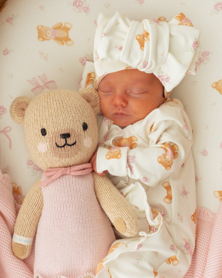 Oversized Topknot | Pink Teddies