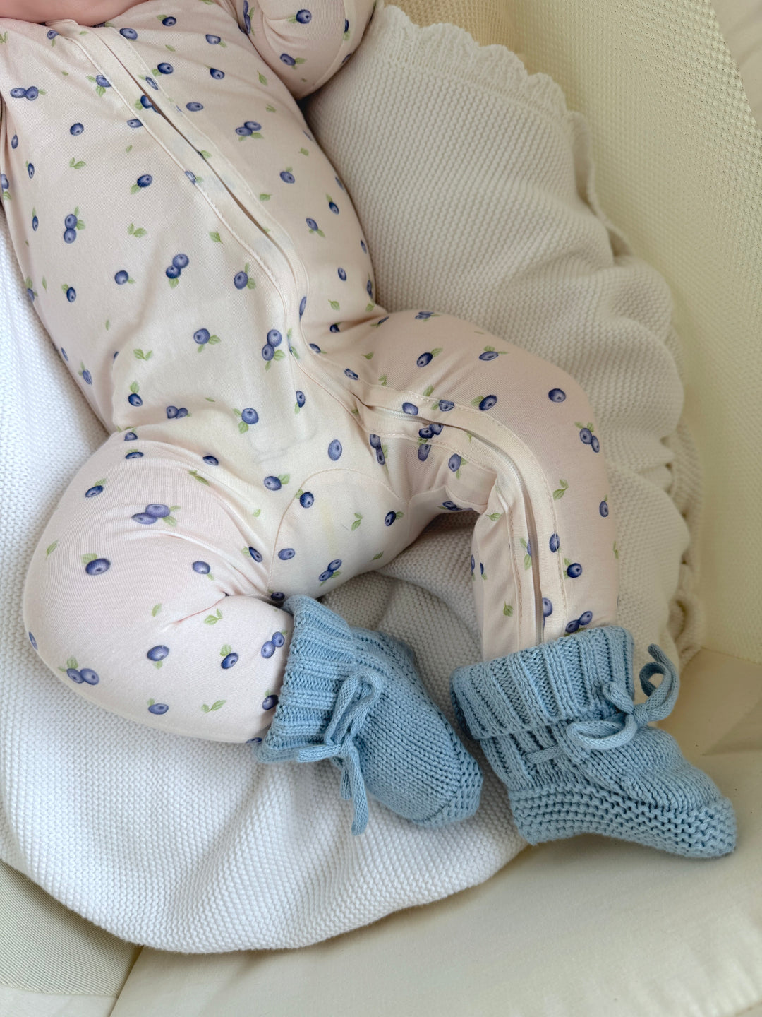Knitted Booties | Blue