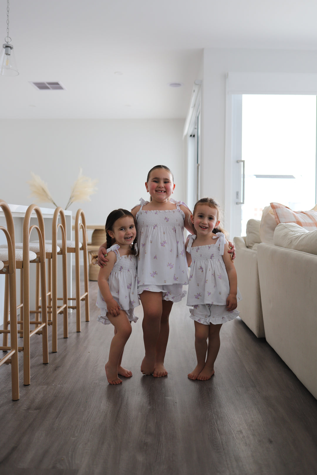 Linen Short Set | Lilac Floral