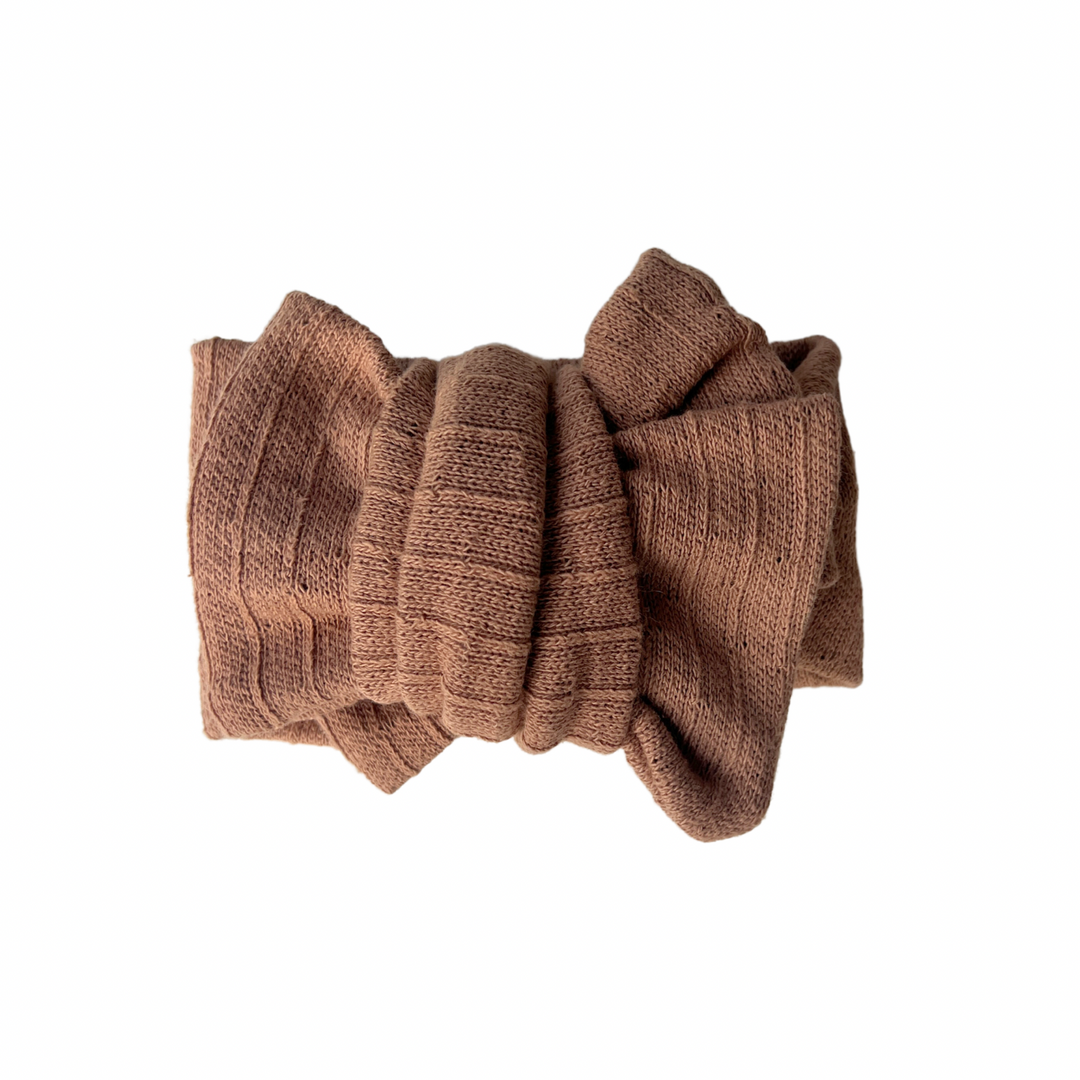 Violet Knit Oversized Topknot | Chestnut