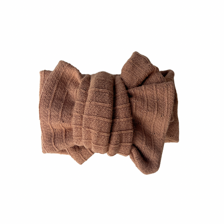 Violet Knit Oversized Topknot | Chestnut