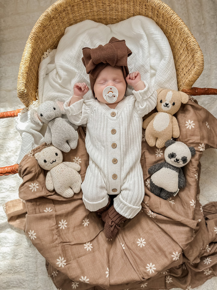 Choc Floral | Muslin Swaddle