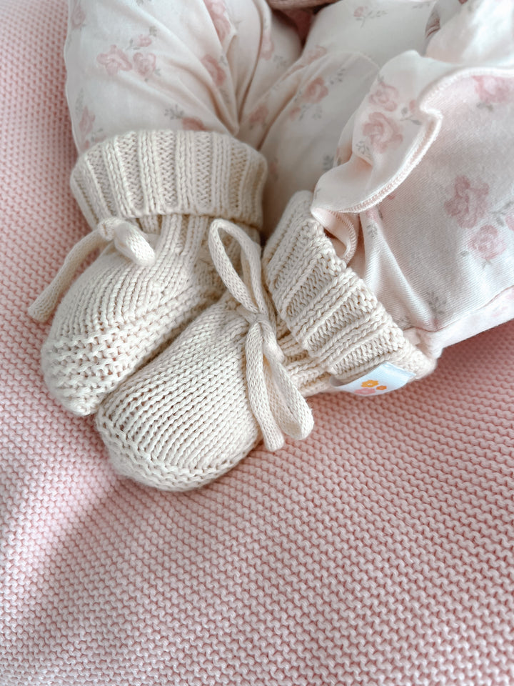 Knitted Booties | Cream