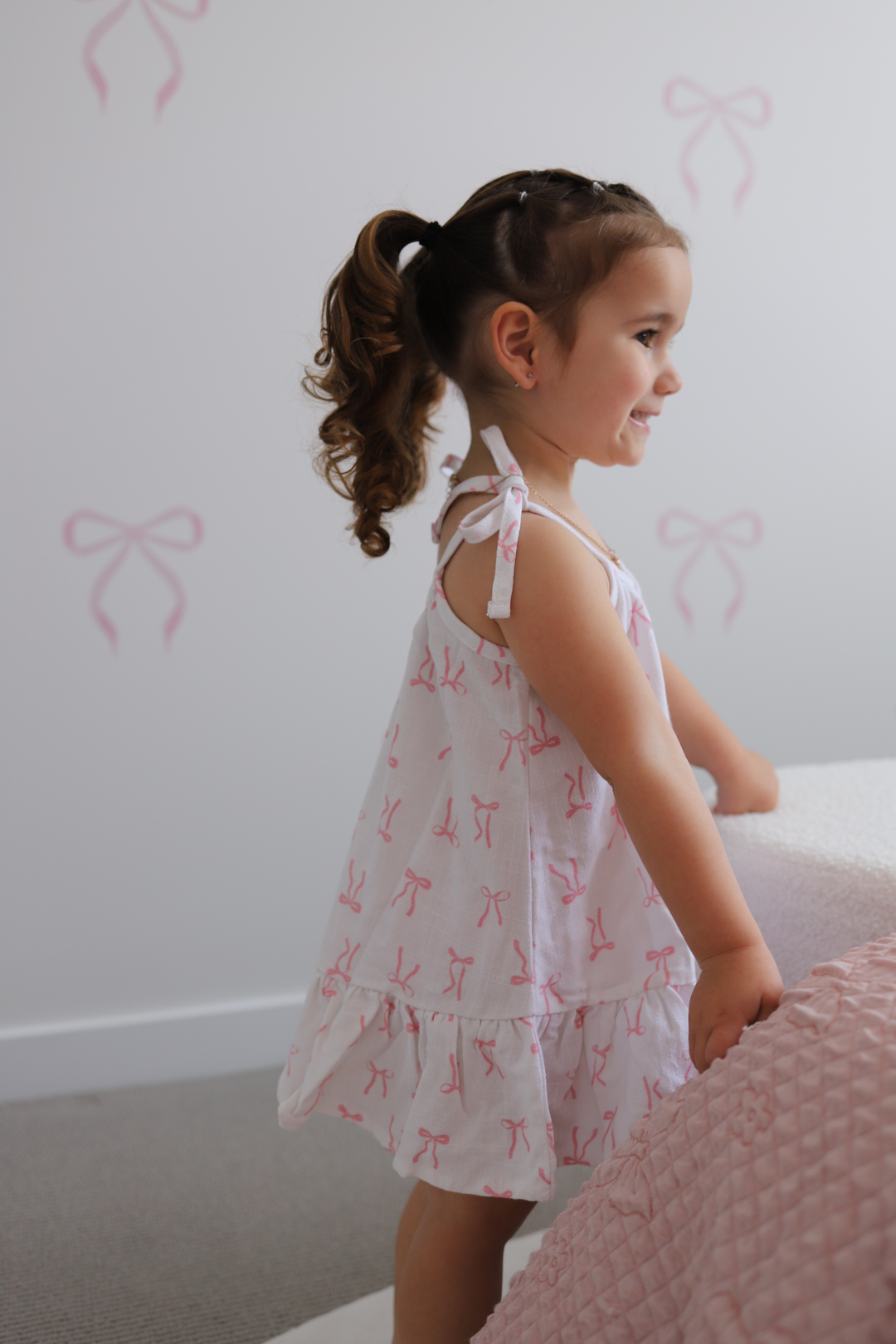 Tie Dress | Pink Bows