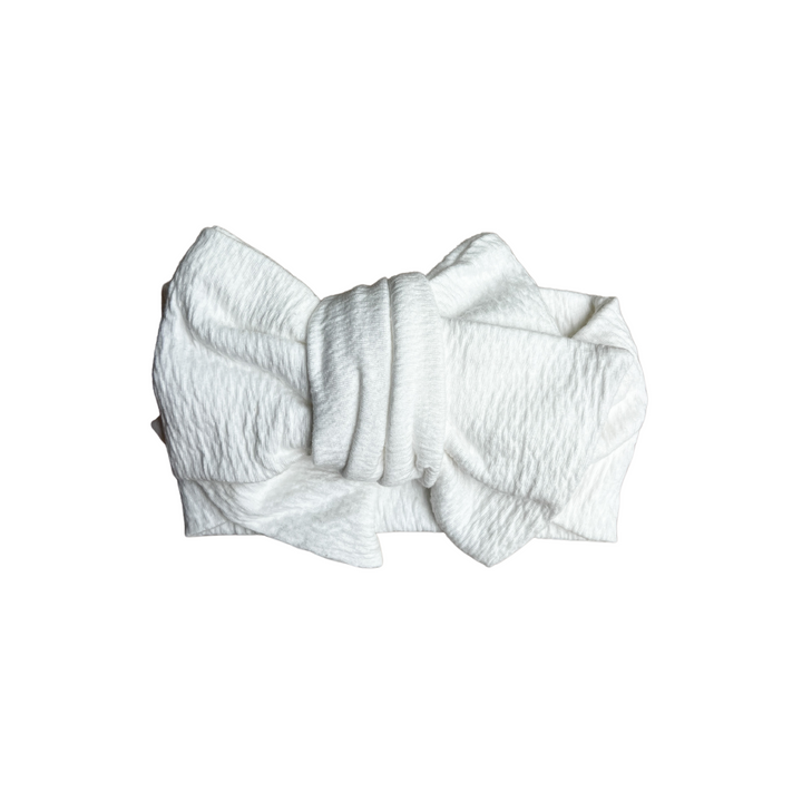 Reevie Oversized Topknot | White