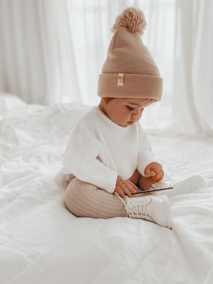 Pom Beanie | Pink Nude