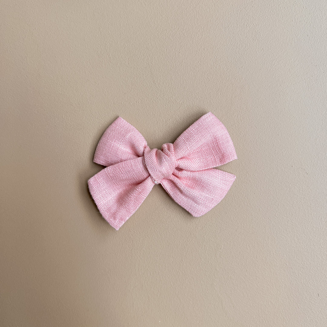 Pink Linen Pinwheel Bow